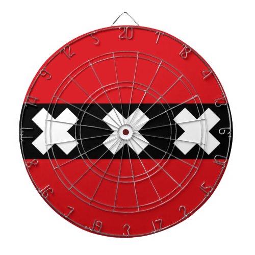 Flag of Amsterdam Netherlands Dart Board