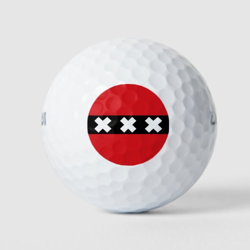 Flag of Amsterdam Netherlands Golf Balls