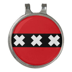 Flag of Amsterdam, Netherlands Golf Hat Clip