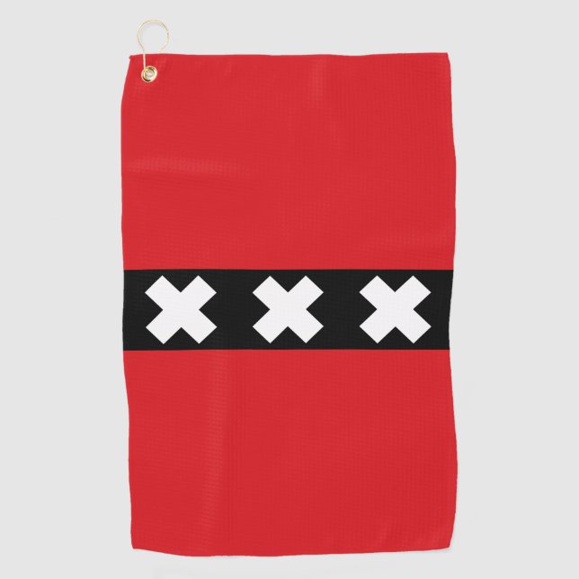 Flag of Amsterdam, Netherlands Golf Towel (Front)