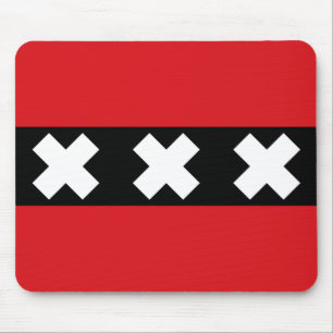 Flag of Amsterdam, Netherlands Mouse Pad