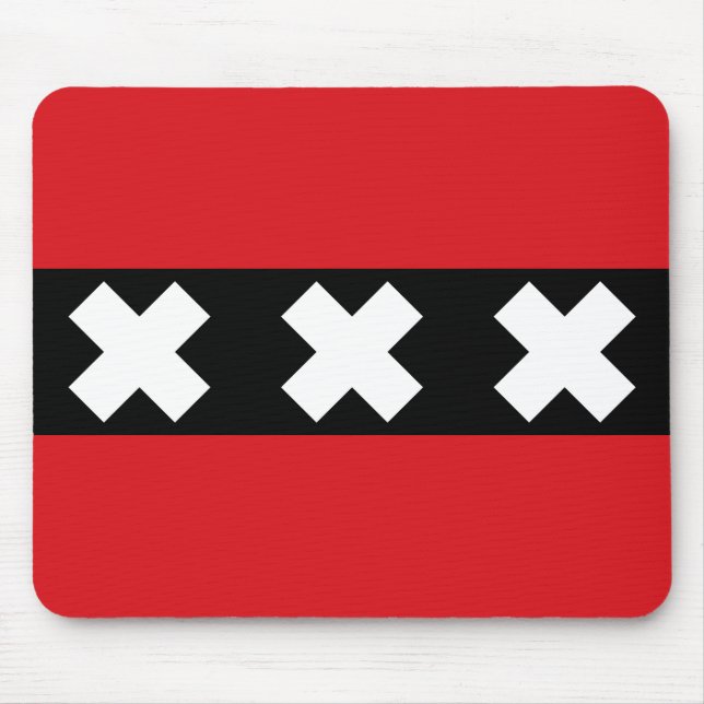 Flag of Amsterdam, Netherlands Mouse Pad (Front)