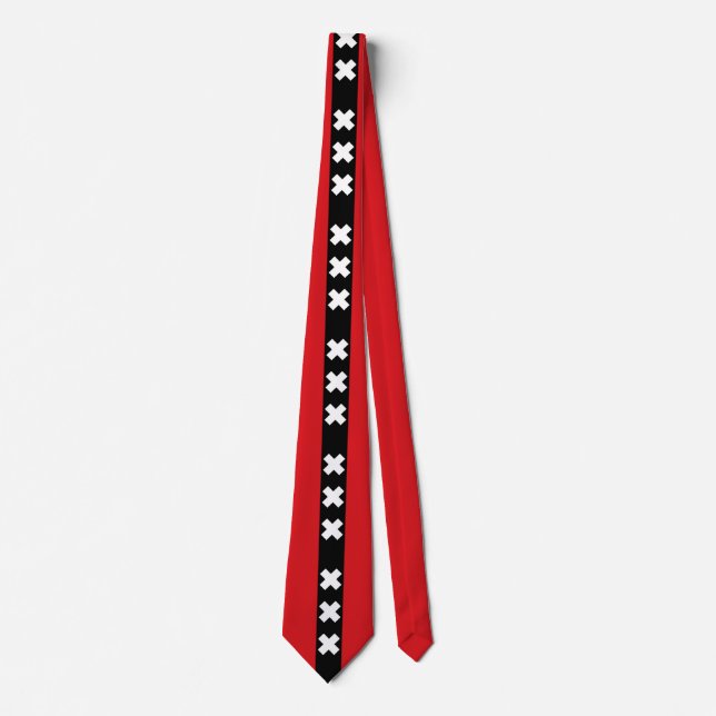 Flag of Amsterdam, Netherlands Neck Tie (Front)