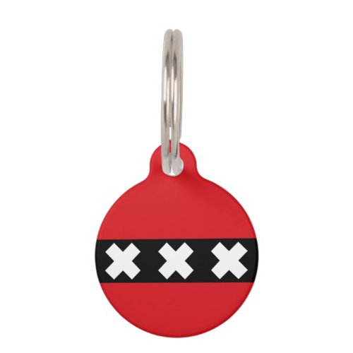 Flag of Amsterdam, Netherlands Pet ID Tag