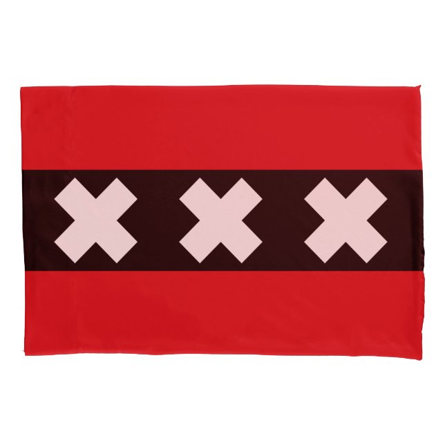 Flag of Amsterdam, Netherlands Pillow Case (Front)