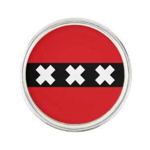 Flag of Amsterdam, Netherlands Pin