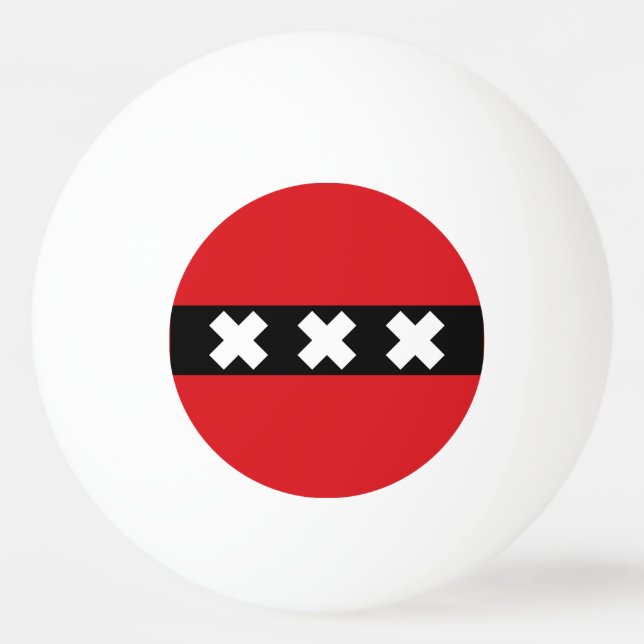 Flag of Amsterdam, Netherlands Ping-Pong Ball (Front)
