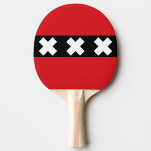 Flag of Amsterdam, Netherlands Ping-Pong Paddle