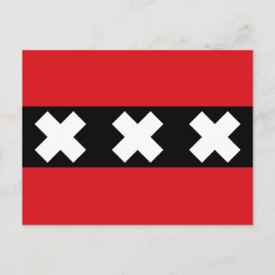 Flag of Amsterdam, Netherlands Postcard