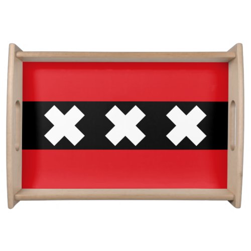 Flag of Amsterdam Netherlands Serving Tray