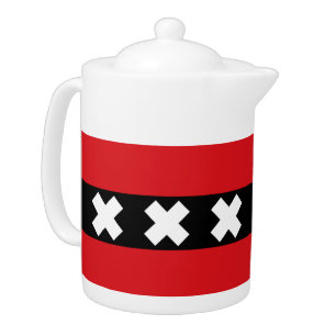 Flag of Amsterdam, Netherlands Teapot