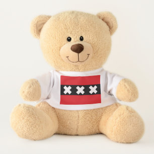 Flag of Amsterdam, Netherlands Teddy Bear