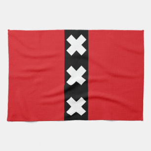 Flag of Amsterdam, Netherlands Tote Bag Kitchen Towel
