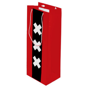 Flag of Amsterdam, Netherlands Wine Gift Bag