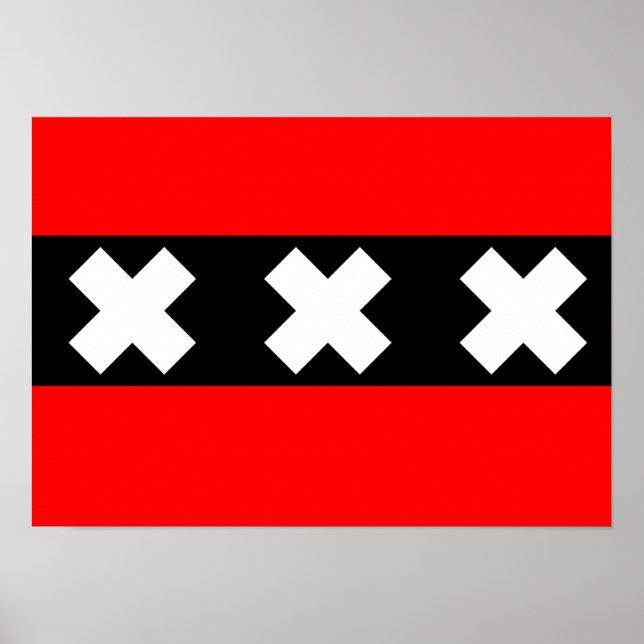 Flag of Amsterdam Poster (Front)