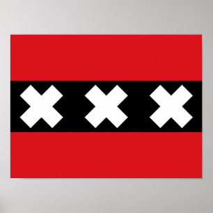 Flag of Amsterdam Poster
