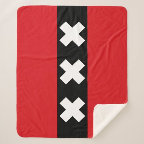 Flag of Amsterdam Sherpa Blanket