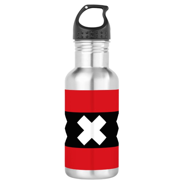 Flag of Amsterdam Stainless Steel Water Bottle (Front)