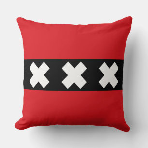 Flag of Amsterdam Throw Pillow