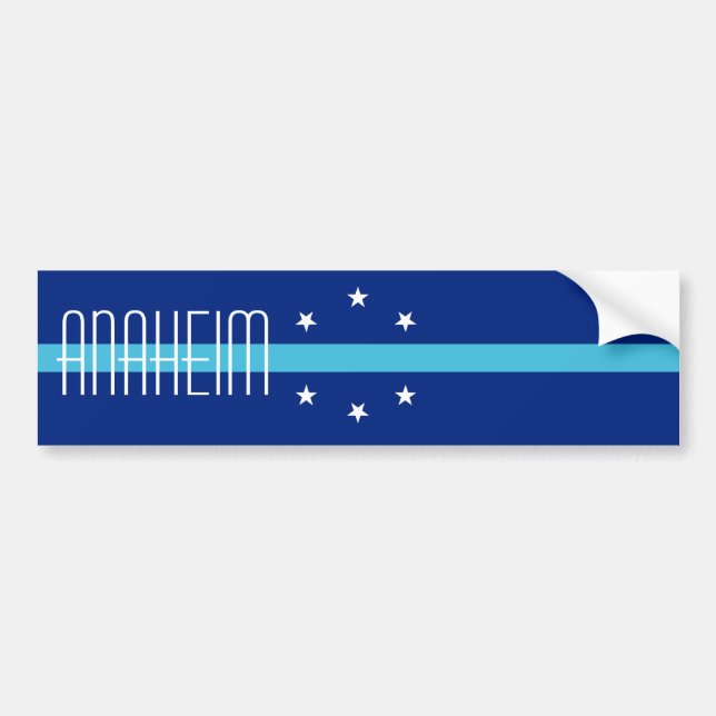 Flag of Anaheim, California Bumper Sticker (Front)