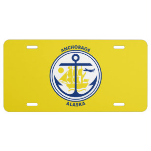 Flag of Anchorage, Alaska License Plate