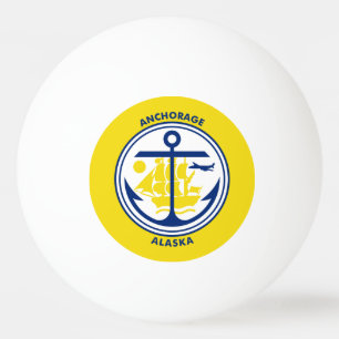 Flag of Anchorage, Alaska Ping-Pong Ball