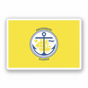 Flag of Anchorage, Alaska Sticker