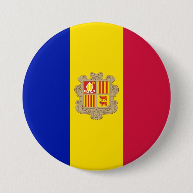 Flag of Andorra Button (Front)