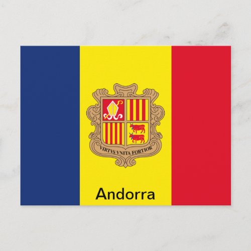 Flag of Andorra Postcard