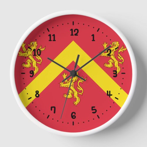 Flag of Anglesey Square Wall Clock