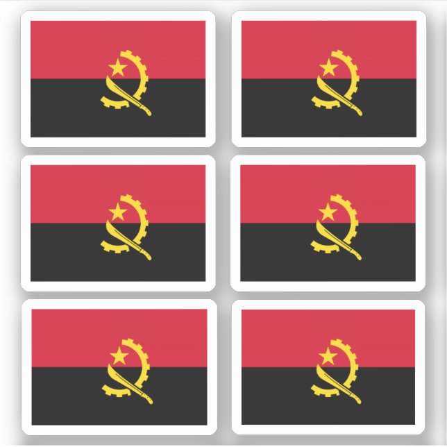 Flag of Angola - a collection Sticker (Front)
