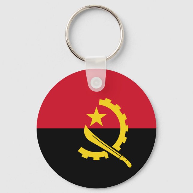 Flag of Angola - Bandeira de Angola Keychain (Front)