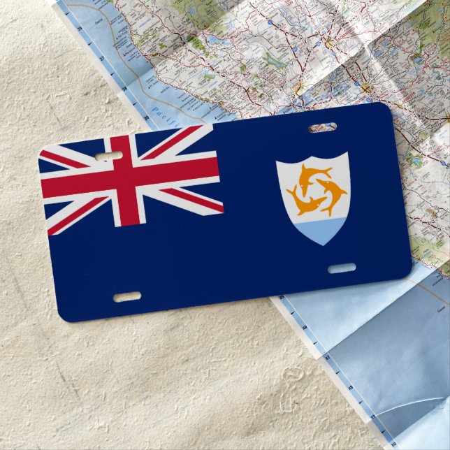 Flag of Anguilla License Plate (In Situ)