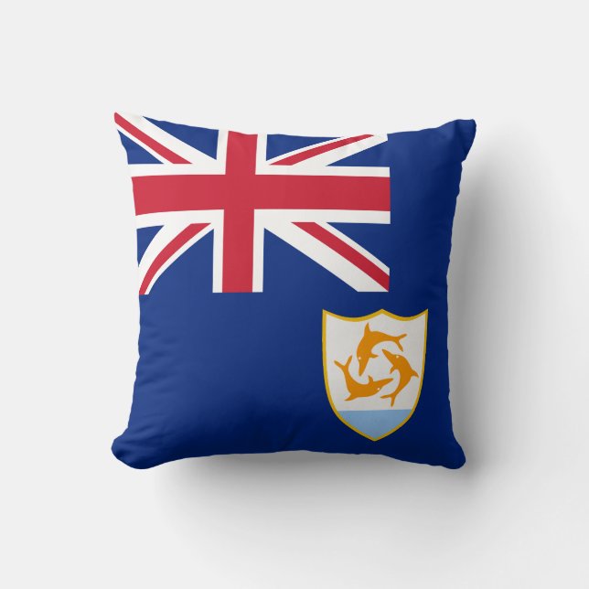 Flag of Anguilla Throw Pillow (Front)