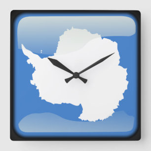 Flag of Antarctica Square Wall Clock