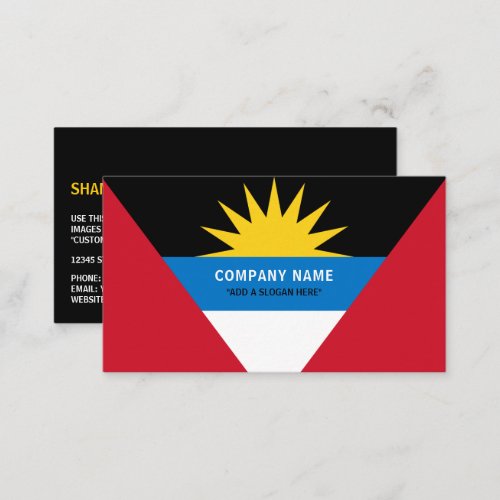 Flag of Antigua and Barbuda Antiguan Barbudan Business Card