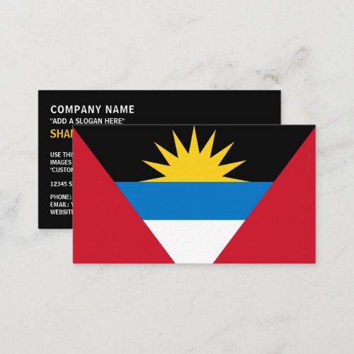 Flag of Antigua and Barbuda Antiguan Barbudan Business Card