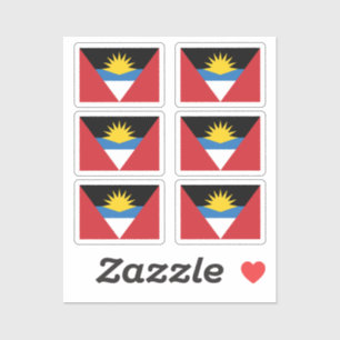Flag of Antigua and Barbuda Collection pack of 6 Sticker