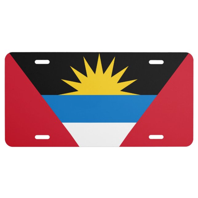 Flag of Antigua and Barbuda  License Plate (Front)