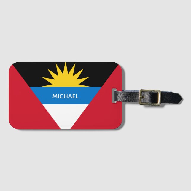 Flag of Antigua and Barbuda Luggage Tag (Front Horizontal)