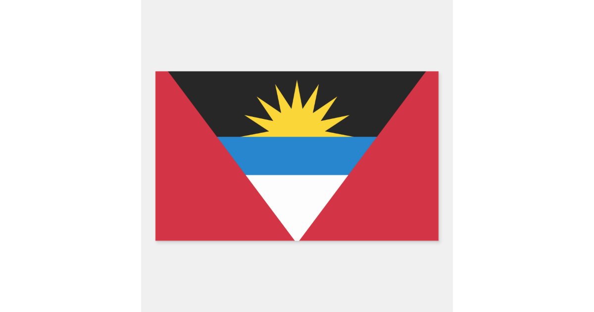 Flag of Antigua and Barbuda Rectangular Sticker | Zazzle