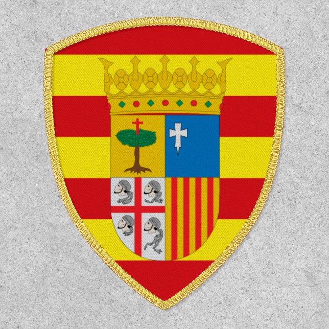 Flag of Aragón (autonomous community) Spain Patch (Front)