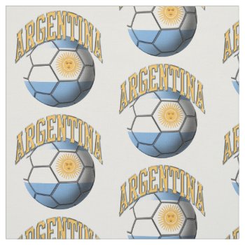 Flag Of Argentina Argentines Soccer Ball Pattern Fabric by tjssportsmania at Zazzle