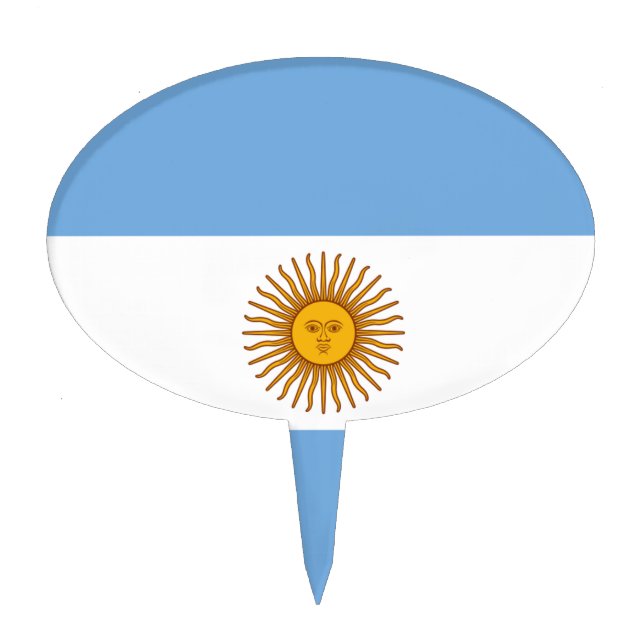 Flag of Argentina - Bandera de Argentina Cake Topper (Front)