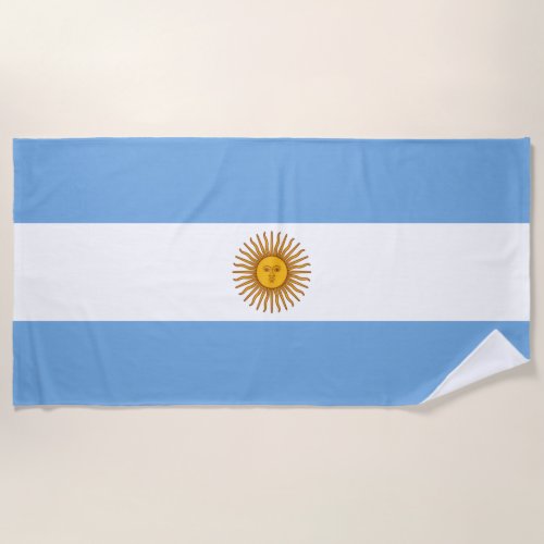 Flag of Argentina Beach Towel