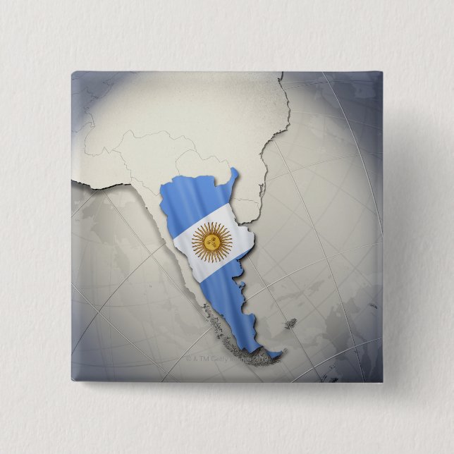 Flag of Argentina Button (Front)