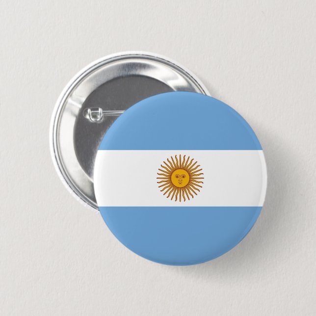Flag of Argentina Button (Front & Back)