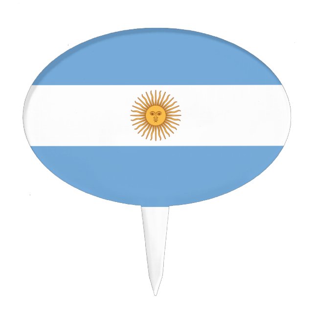 Flag of Argentina Cake Topper (Front)