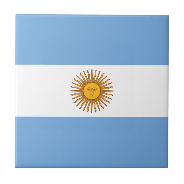 Flag of Argentina Ceramic Tile (Front)