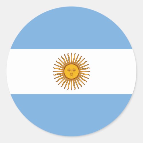 Flag of Argentina Classic Round Sticker